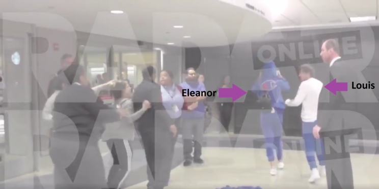 Louis and Eleanor leave the airport [RADAR ONLINE]