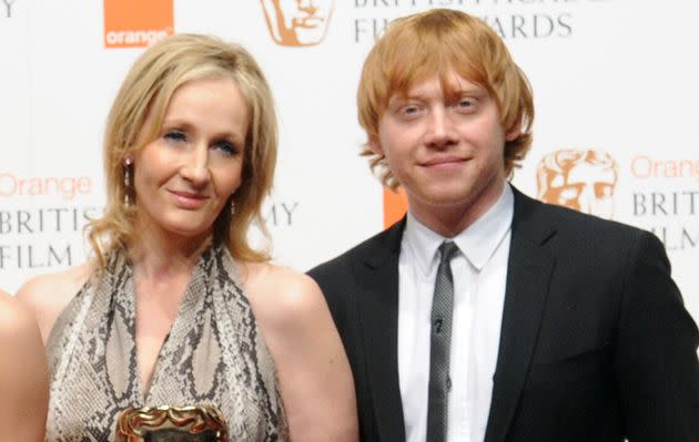 JK Rowling and Rupert Grint pictured in 2011 (Photo: Rune Hellestad - Corbis via Getty Images)