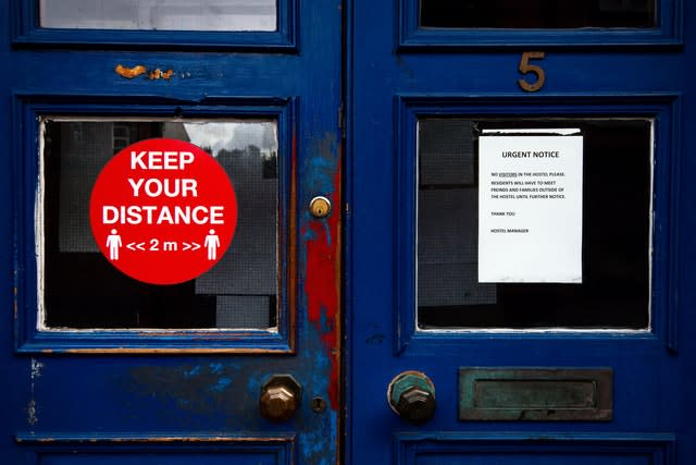 The Stone Road hostel in Edgbaston in Birmingham, which has been closed following an outbreak of coronavirus (Jacob King/PA)