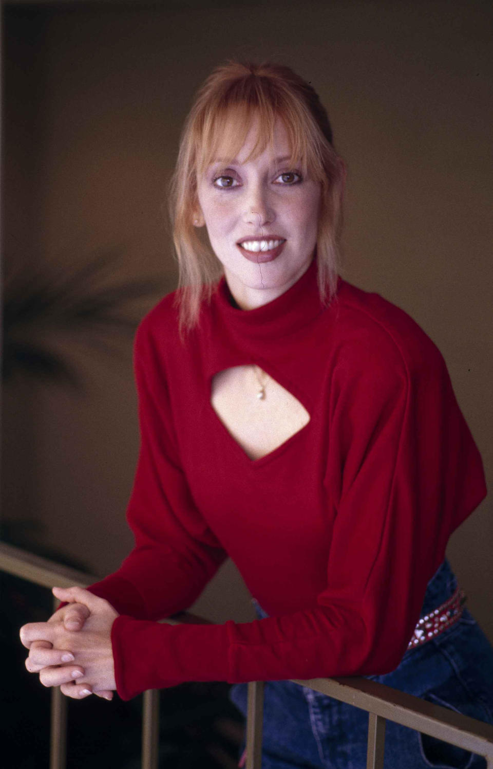FILE - Shelley Duvall is shown on Oct. 27, 1983, in Los Angeles. Duvall, whose wide-eyed, winsome presence was a mainstay in the films of Robert Altman and who co-starred in Stanley Kubrick's “The Shining,” has died. She was 75. (AP Photo/Doug Pizac, File)