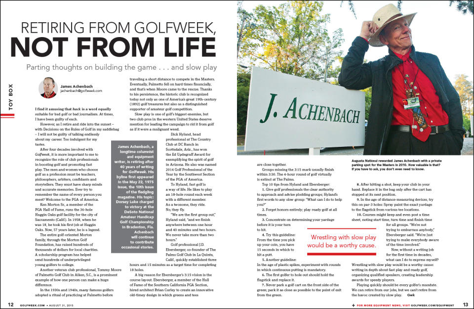 Achenbach's farewell column 2015