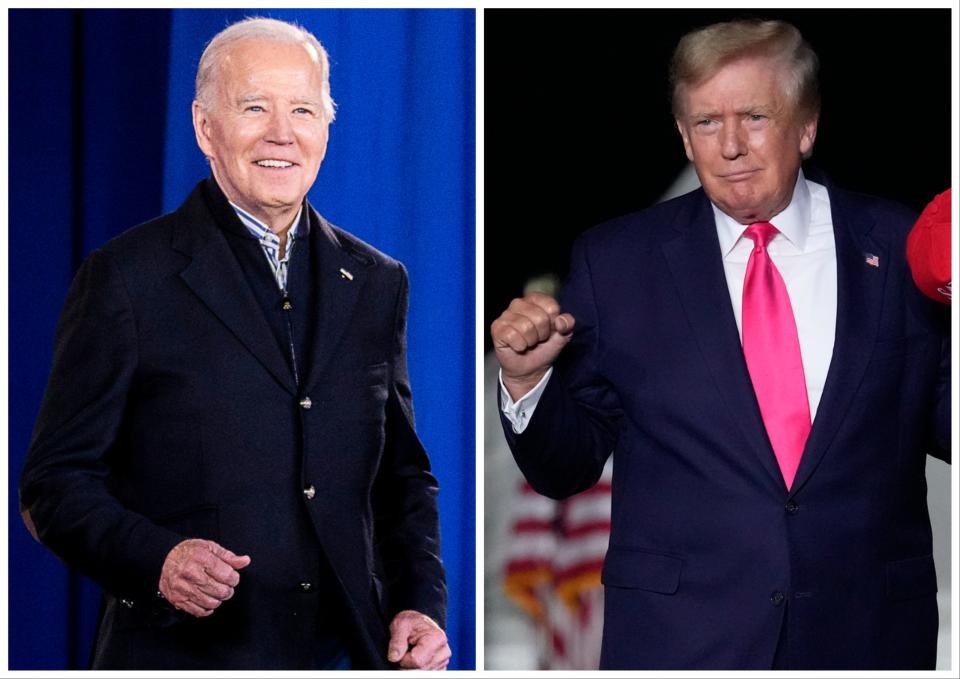 President Joe Biden, left, an former President Donald Trump are the presumptive candidates for their parties presidential nominations.