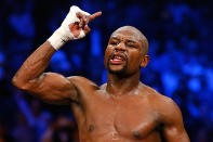 <p>Love him or hate him there is no denying the numbers. Floyd retired as one of the greatest of all time. Undefeated as a professional and a five-division world champion, Mayweather won twelve world titles and the lineal championship in four different weight classes (twice in the welterweight division). He is a two-time winner of the Ring magazine Fighter of the Year award (1998 and 2007); a two-time winner of the Boxing Writers Association of America (BWAA) Fighter of the Year award (2007 and 2013); and a six-time winner of the Best Fighter ESPY Award (2007, 2008, 2010, 2012, 2013, and 2014).</p>