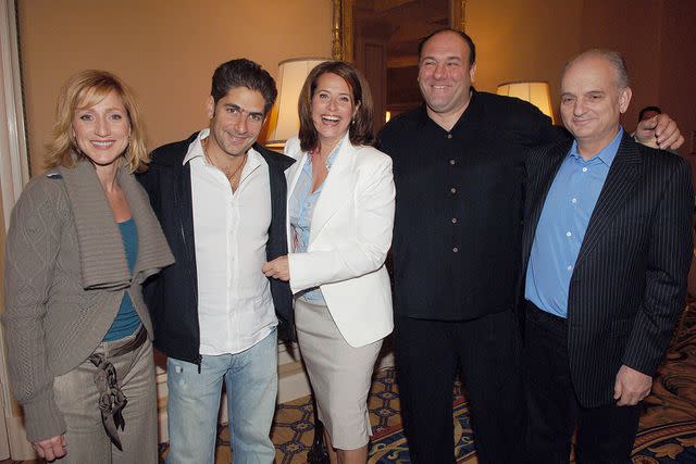 <p>Jeff Kravitz/FilmMagic, Inc</p> 'The Sopranos' stars Edie Falco, Michael Imperioli, Lorraine Bracco, James Gandolfini and David Chase in 2006.