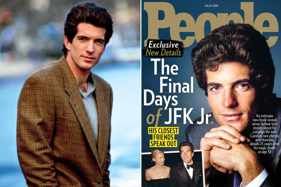 JFK Jr. in New York City in 1996 and the JFK Jr. PEOPLE cover 