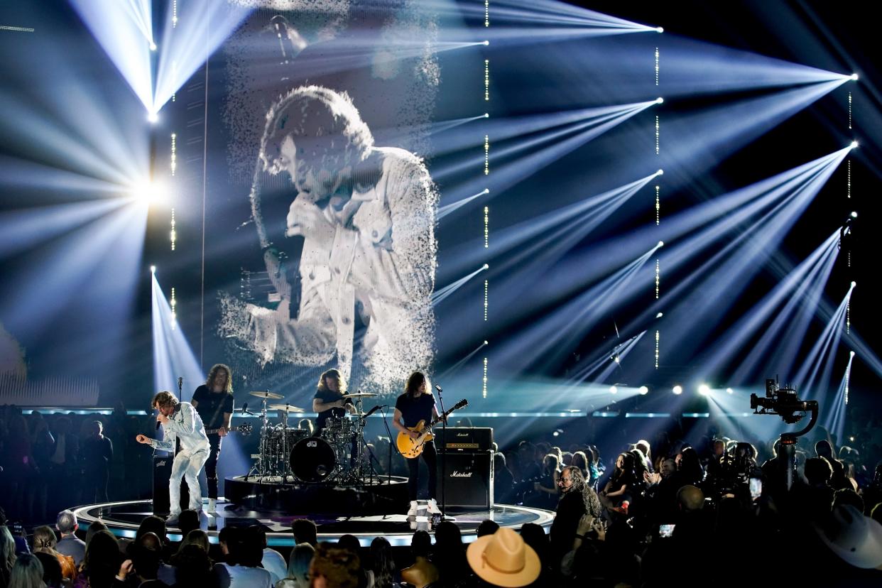 Bailey Zimmerman performs during the 58th ACM Awards at the Ford Center at the Star in Frisco Texas, on Thursday, May 11, 2023.