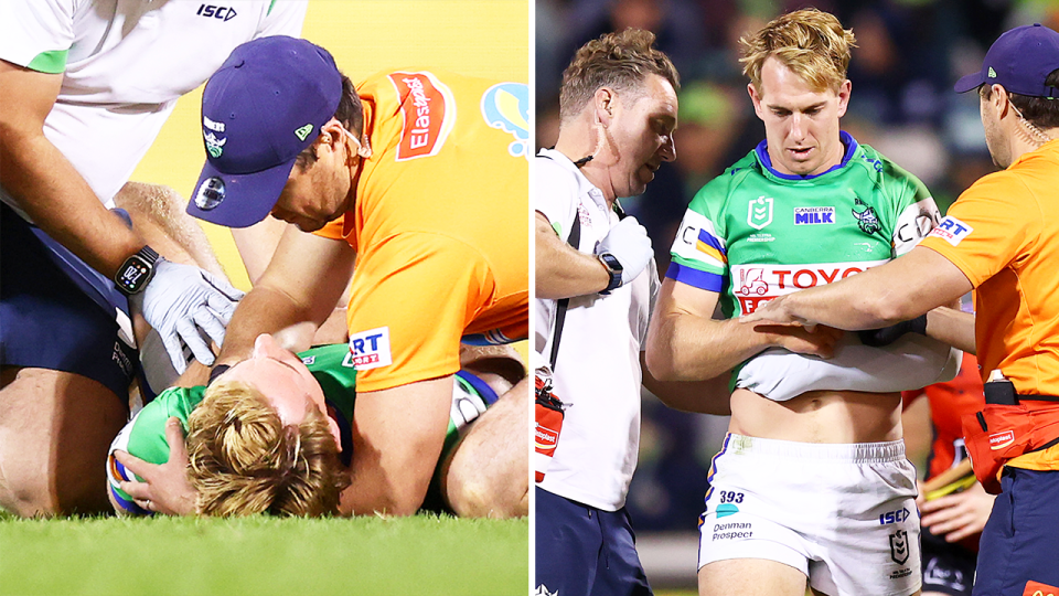 Canberra Raiders star Zac Hosking (pictured) could be set to spend the remainder of the season on the sidelines. (Getty Images)