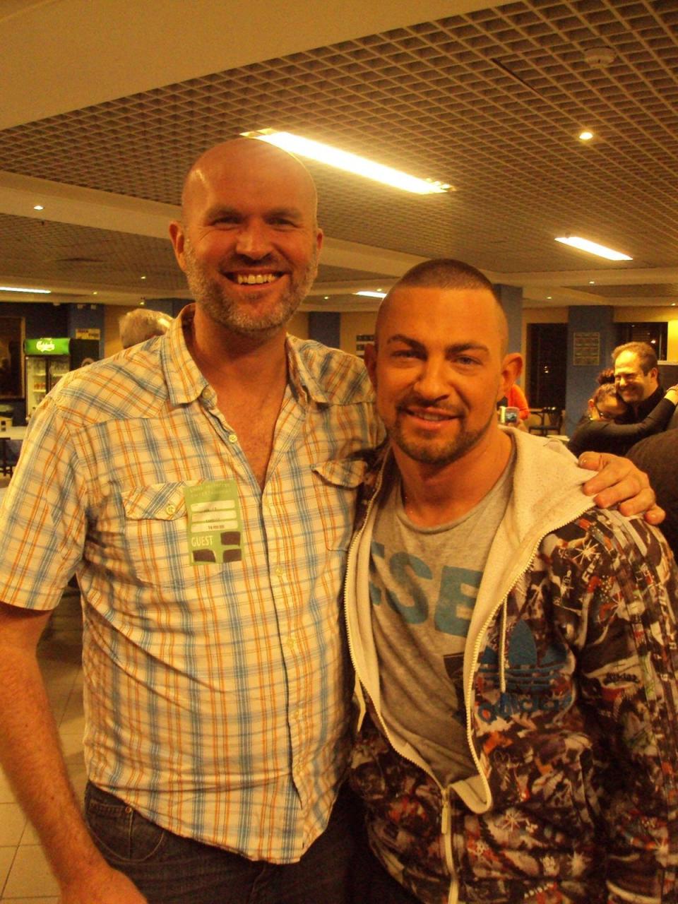 Tim Benzie with his former flatmate, Strictly Come Dancing professional Robin Windsor (Tim Benzie)