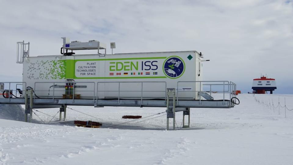 <div class="inline-image__caption"> <p>EDEN ISS is the newest experiment designed to mimic a food production facility on the Moon and can successfully feed a six-person crew.</p> </div> <div class="inline-image__credit"> DLR </div>