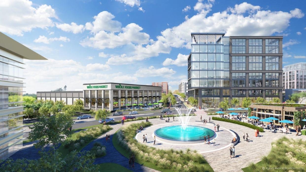 A rendering of the planned Whole Foods Market within the upcoming $1 billion County Square redevelopment project.