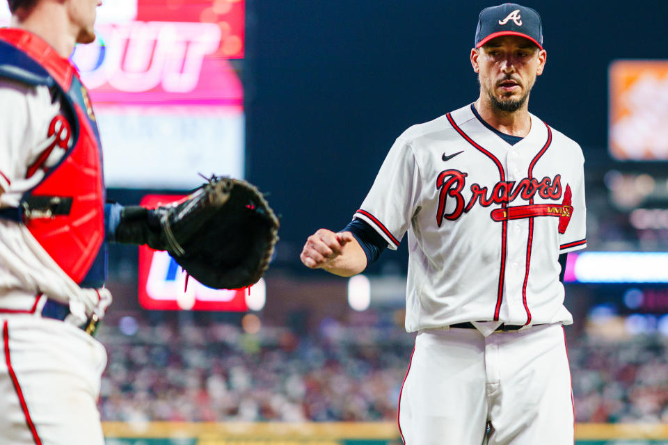 勇士Charlie Morton繳出7局11K的超優質先發。（Photo by Matthew Grimes Jr./Atlanta Braves/Getty Images）