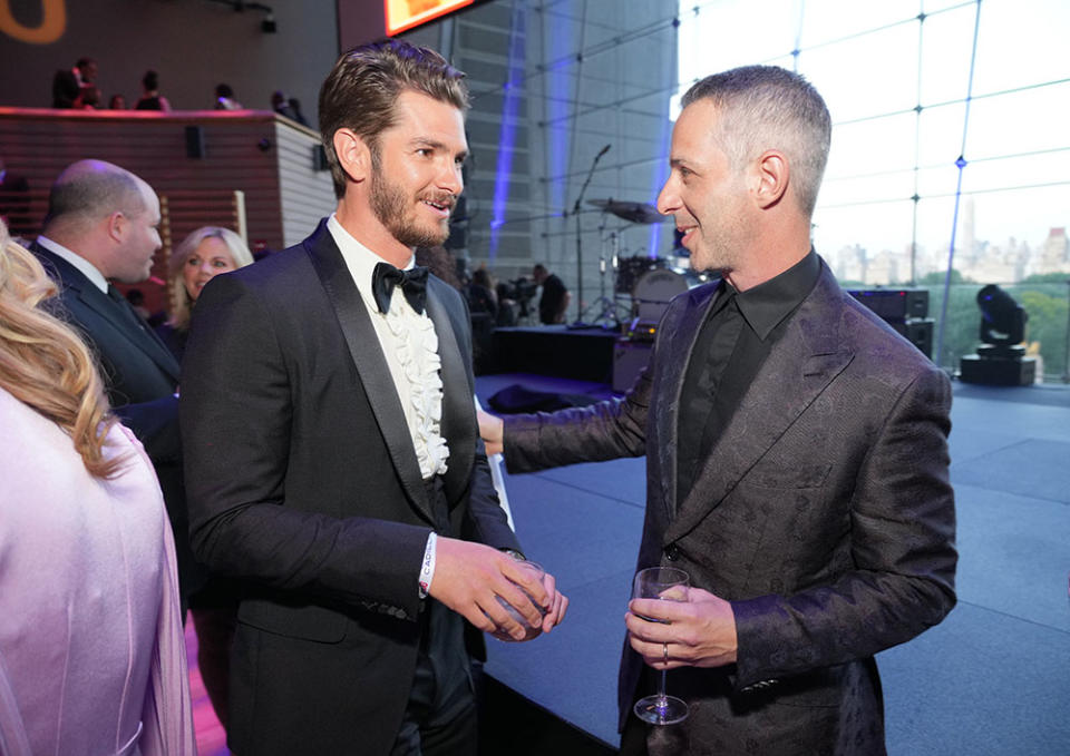 Andrew Garfield and Jeremy Strong - Credit: Kevin Mazur/Getty Images