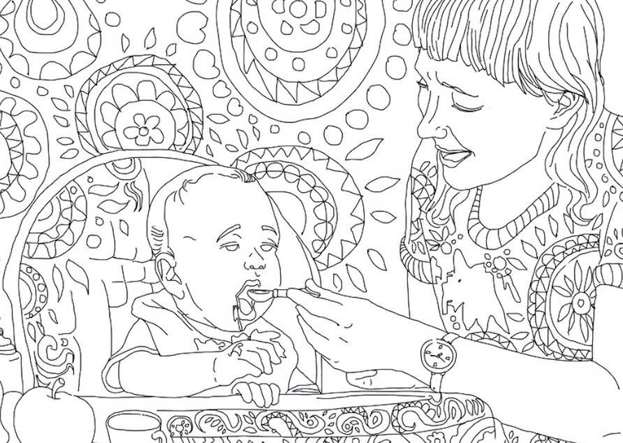 "You no longer have to worry about food stains while feeding your baby!&nbsp;<br />Now you can color in your outfit to match!!<br /><br />No one will know; it's our secret!"