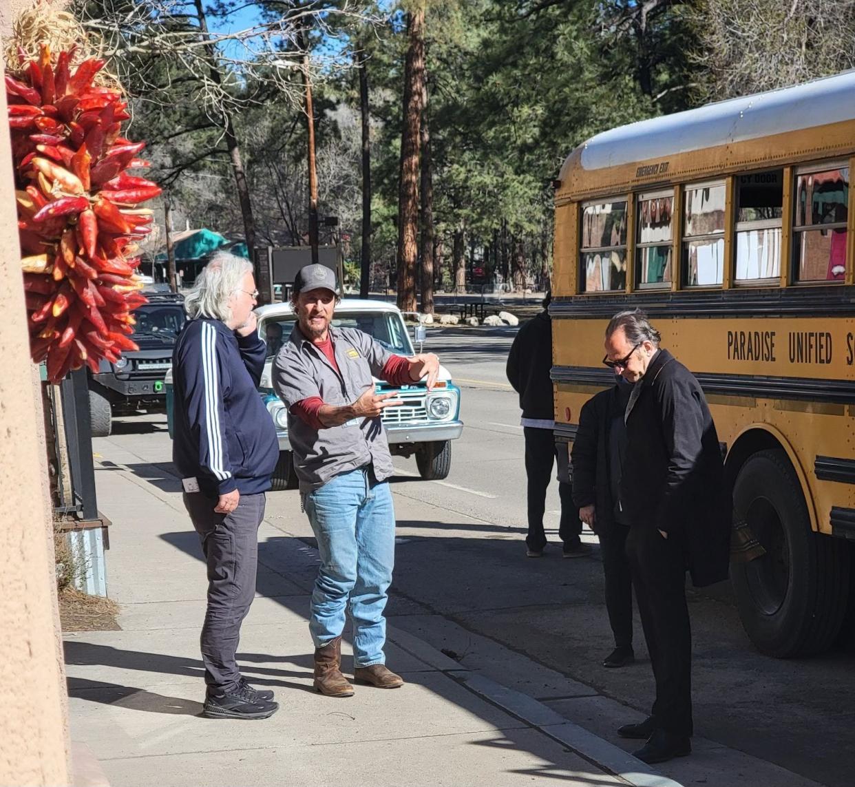 Matthew McConaughey seen in Ruidoso, New Mexico. Film crews were in Ruidoso to produce the movie “The Lost Bus” from April 1 to April 7.