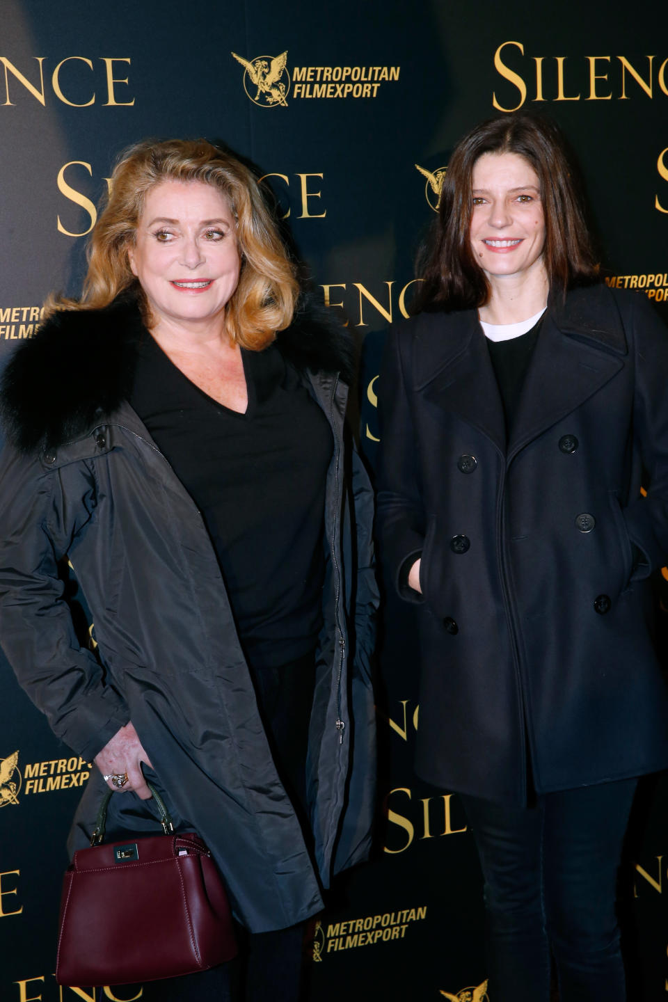 PARIS, FRANCE - JANUARY 12: Actresses Catherine Deneuve and her daughter Chiara Mastroianni attend the 