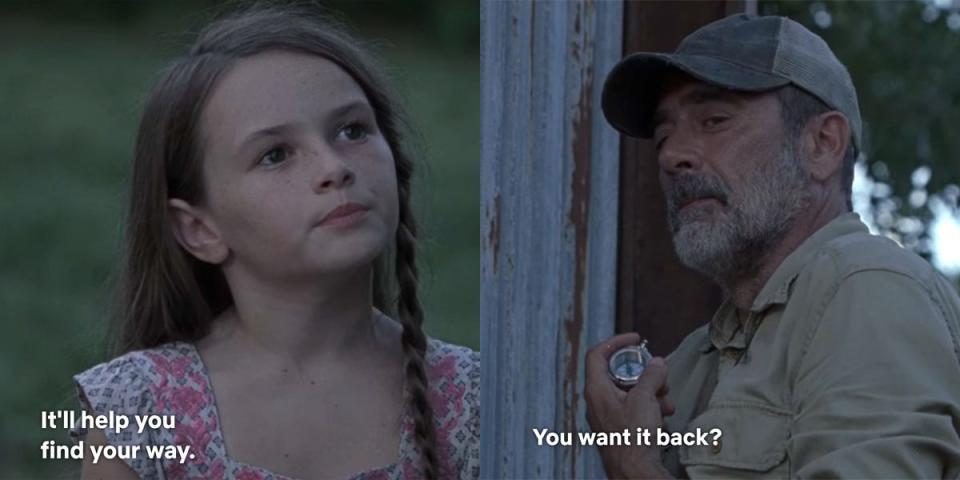 TWD 909 Negan steals Judith's compass