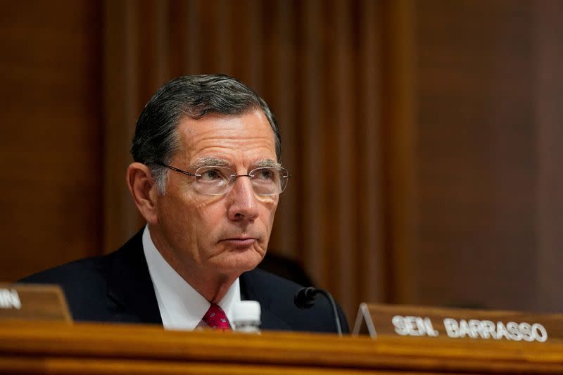 FILE PHOTO: U.S. Senator John Barrasso (R-WY) on Capitol Hill in Washington