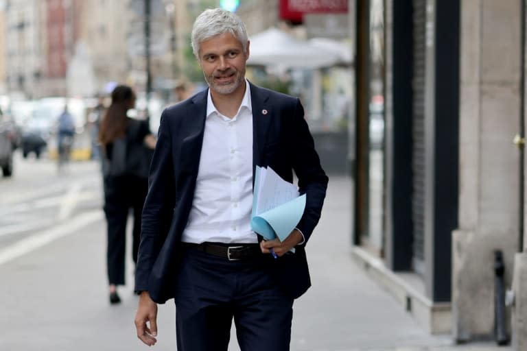 Laurent Wauquiez arrive au siège des Républicains à Paris, le 21 juin 2022, deux jours après le 2e tour des législatives - Thomas COEX © 2019 AFP