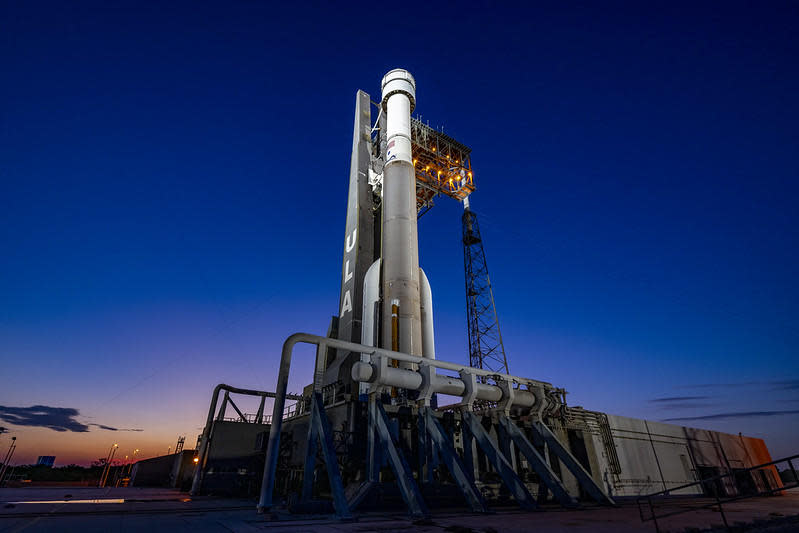 A United Launch Alliance Atlas 5 rocket stands poised for launch at the Cape Canaveral Space Force Station to put Boeing's Starliner astronaut ferry ship into orbit for its first piloted test flight. / Credit: United Launch Alliance