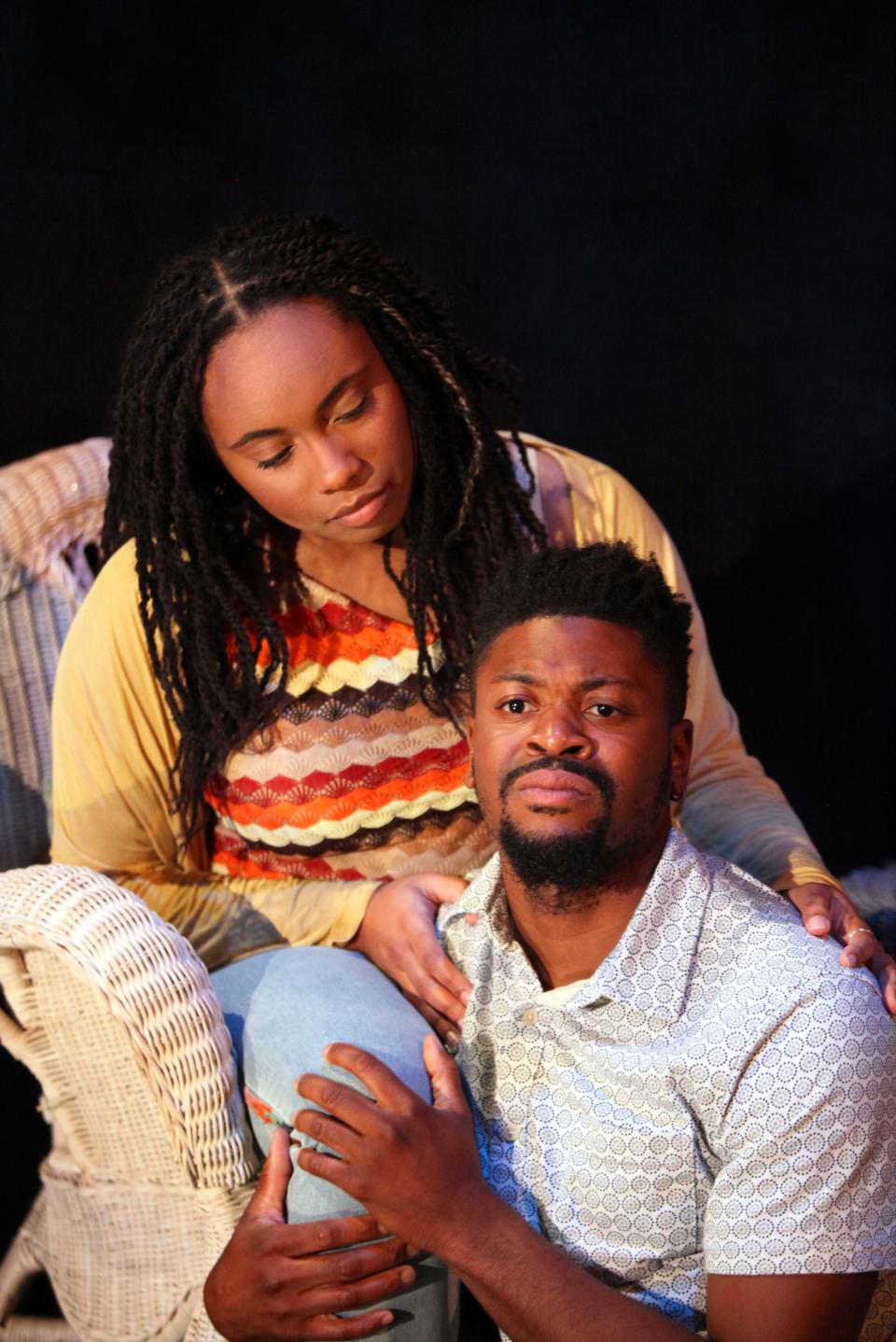 Rebecca Rose Mims and Rickey Watson Jr. play an engaged couple in “Stick Fly” at the FSU/Asolo Conservatory.