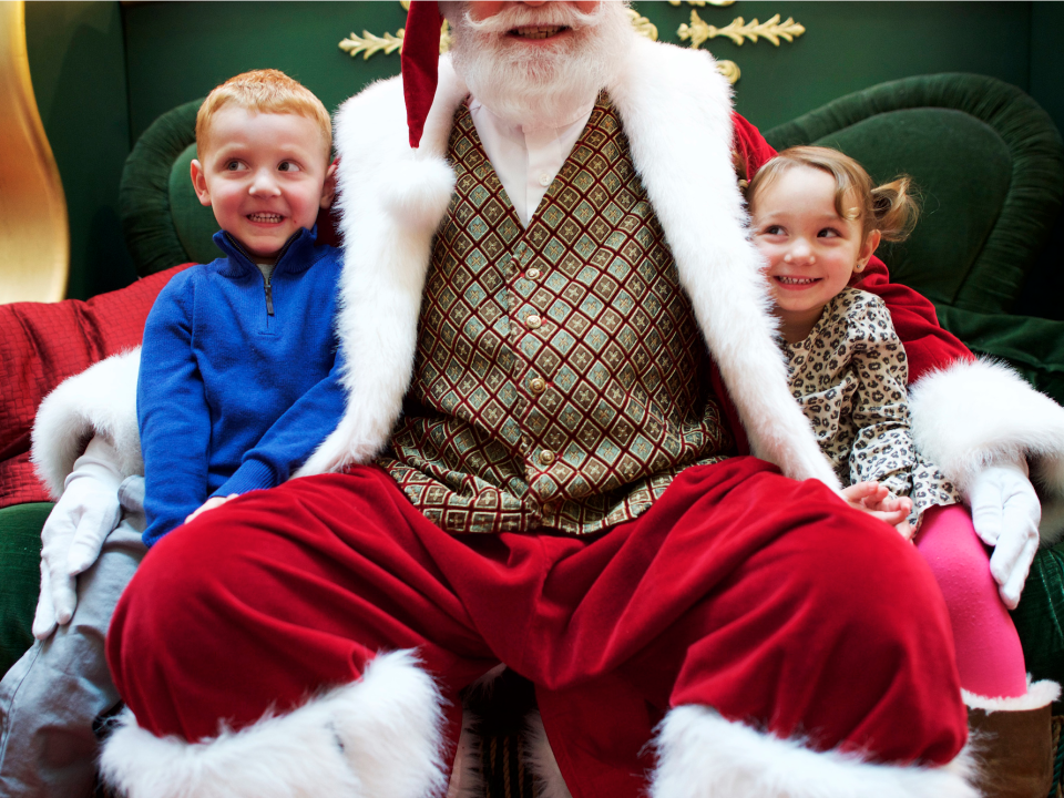 santa lap mall children christmas