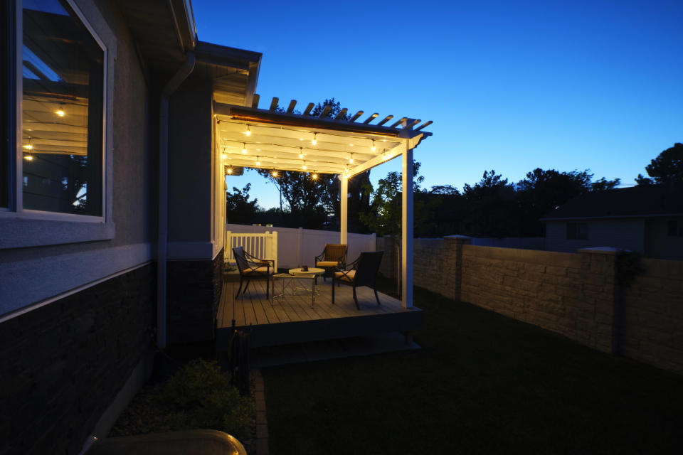 A backyard patio