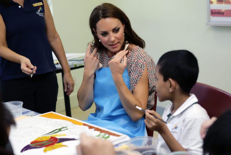 Britain’s Prince William and his wife Catherine visited Queenstown's Rainbow Centre during their visit in Singapore. 