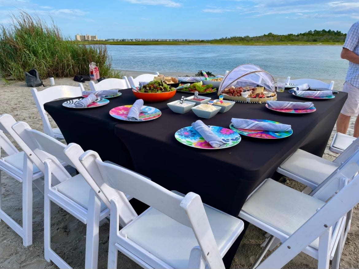 Wrightsville Beach-based Epic Excursions offers boat charters, paddleboarding, and events that include oysters and wine tastings or catered meals on the beach.