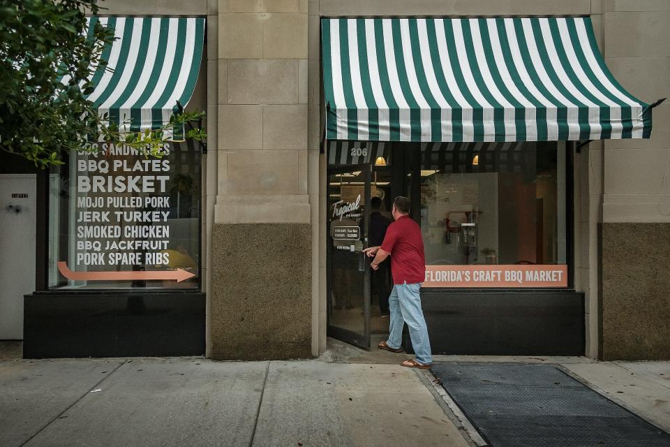 Tropical BBQ Market, a spinoff of the popular Tropical Smokehouse, had its soft opening during lunchtime in downtown West Palm Beach, Fla., on August 18, 2023.