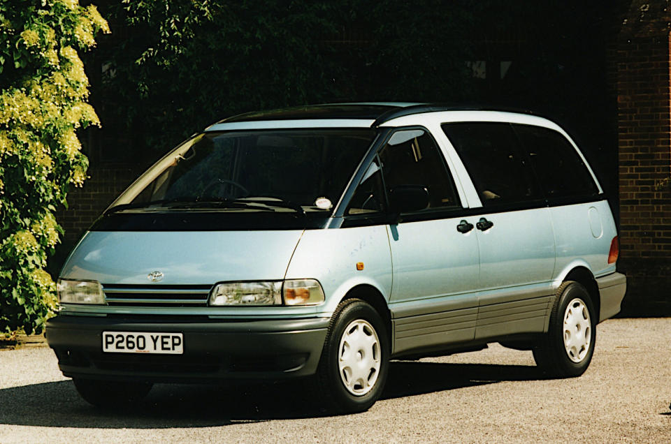 <p>The first-generation Previa looked exactly like what it essentially was: an enormous amount of empty space mounted on four wheels. This made it a very practical <strong>MPV</strong>. It was also mechanically adventurous, with a heavily <strong>canted engine</strong> mounted underneath the front seats and driving either only the rear wheels or all of them, according to customer choice.</p><p>It was sold throughout the final decade of the 20th century. Later Previas have arguably looked more attractive, but in comparison with their predecessor they are almost disappointingly conventional.</p>
