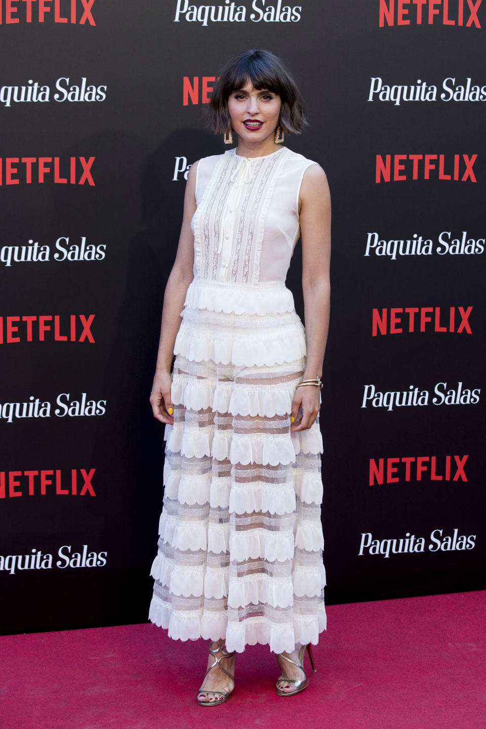 <p>Verónica Echegui fue, sin duda, la invitada más elegante y mejor vestida del estreno. (Foto: Gtres). </p>