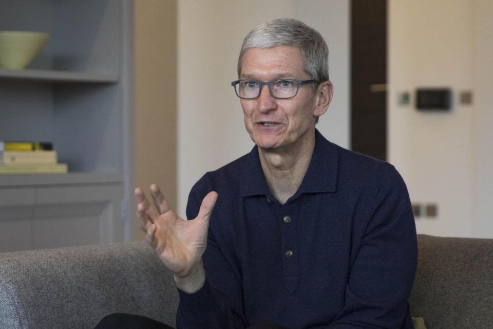 Apple CEO Tim Cook speaks to The Independent in London in 2017 about iPhones, AR, and why things are getting better (Brooks Kraft/Apple)