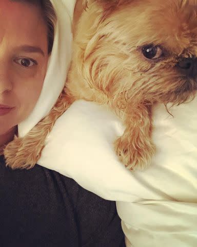 <p>Christina Pazsitzky Instagram</p> Tom Segura's wife Christina Pazsitzky and her dog Bitsy.