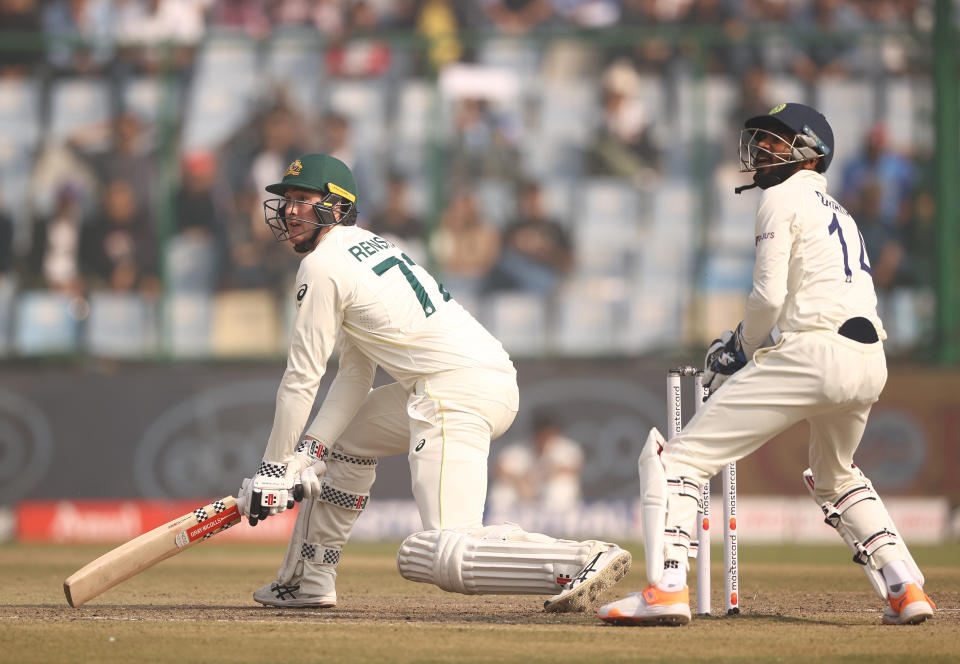 Seen here, Matthew Renshaw batting for Australia in the Test series against India. 