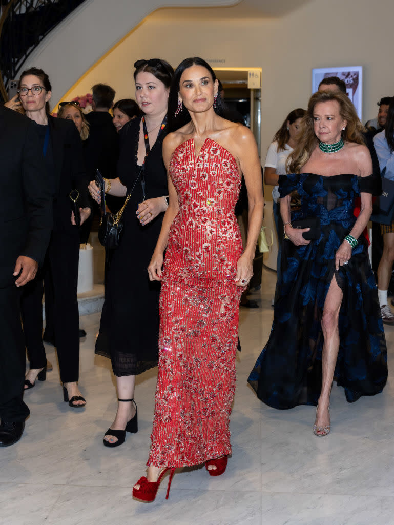 CANNES, FRANCE - MAY 17: Demi Moore is seen at the Hôtel Martinez during the 77th Cannes Film Festival on May 17, 2024 in Cannes, France. (Photo by Arnold Jerocki/GC Images)