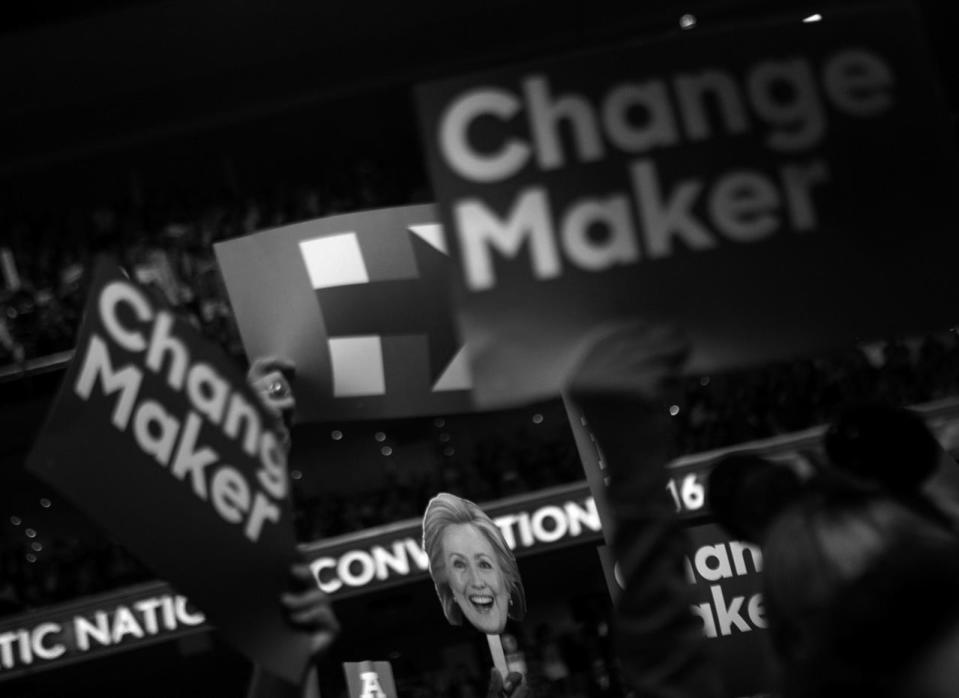 <p>Supporters cheer as former President William Jefferson Clinton speaks at the Democratic National Convention Tuesday, July 26, 2016, in Philadelphia, PA. (Photo: Khue Bui for Yahoo News)</p>