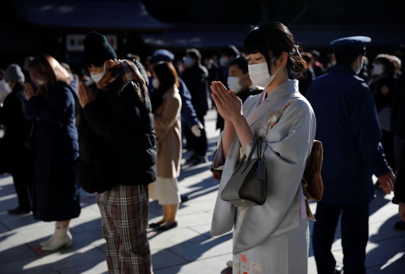 First day of the new year at the Meiji Shrine in Tokyo