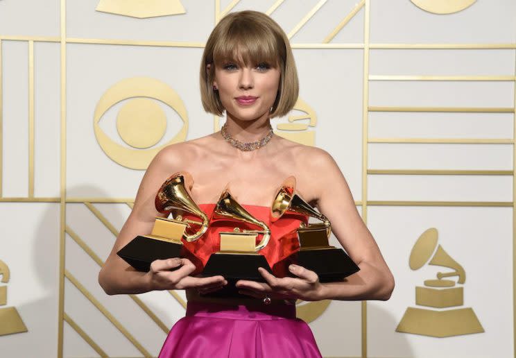 Taylor Swift takes three Grammys