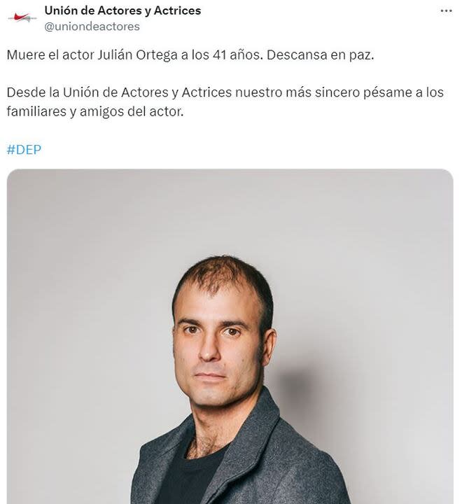 Murió el actor español Julián Ortega