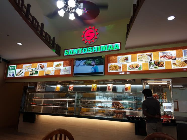 Santoshimaa Indian Restaurant is located at the Tuas Amenity Center, near to the Tuas Crescent MRT station opening on 18 June 2017. (Photo: Audrey Kang/Yahoo Lifestyle Singapore)