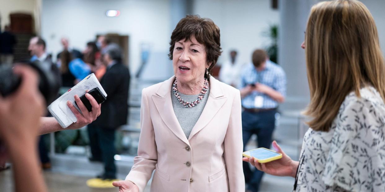 Republican Sen. Susan Collins of Maine on Capitol Hill on Thursday, Aug 04, 2022.