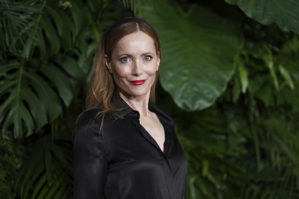 Leslie Mann arrives at Chanel's 15th Annual Pre-Oscar Awards Dinner on Saturday, March 9, 2024, at the Beverly Hills Hotel in Los Angeles. (Photo by Jordan Strauss/Invision/AP)