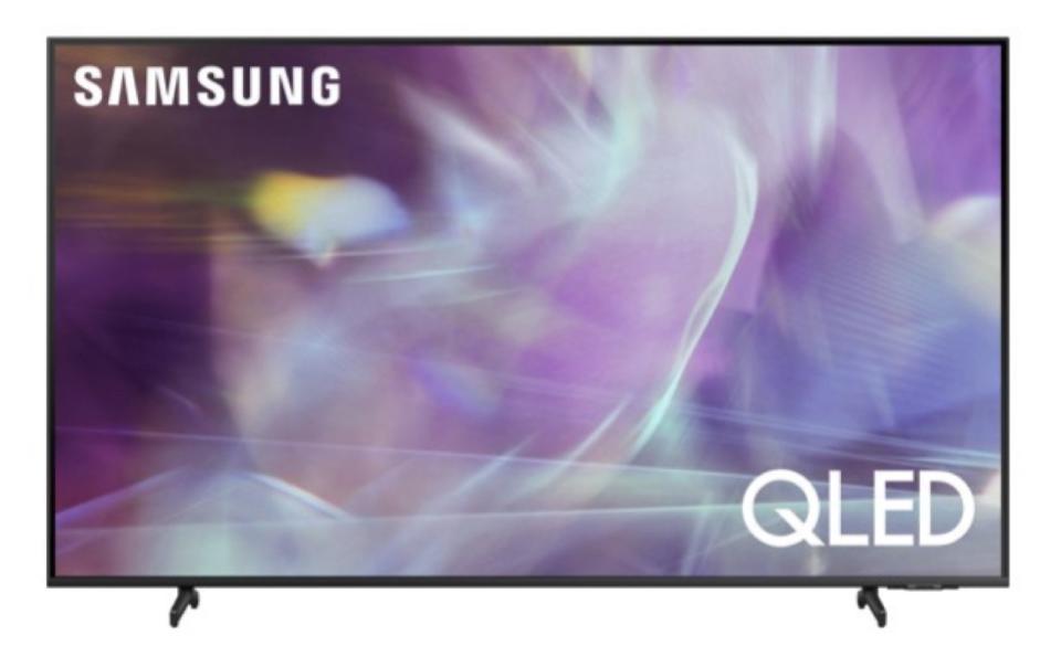 Television with Samsung and QLED logos