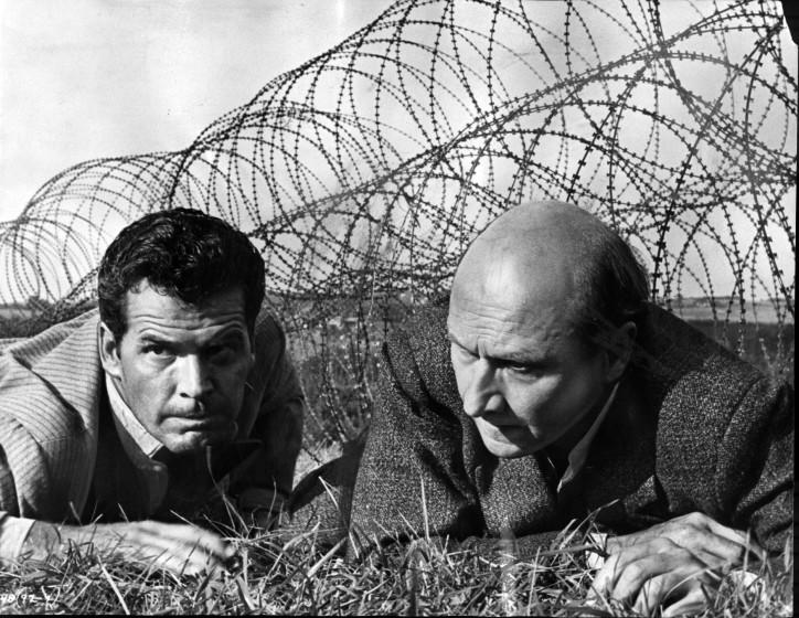 James Garner (left) and Donald Pleasance in a scene from the 1963 movie "The Great Escape" from United Artists. REVIVAL SEPT. 13, 2001