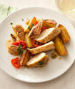 Sweet & Spicy Chicken with Potatoes & Cherry Peppers Recipe