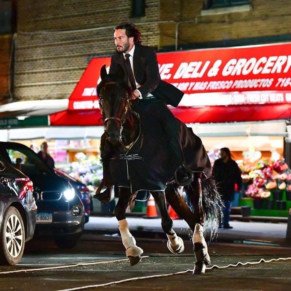 Keanu Reeves in a scene from "John Wick: Chapter 3" (Photo courtesy of Lionsgate)