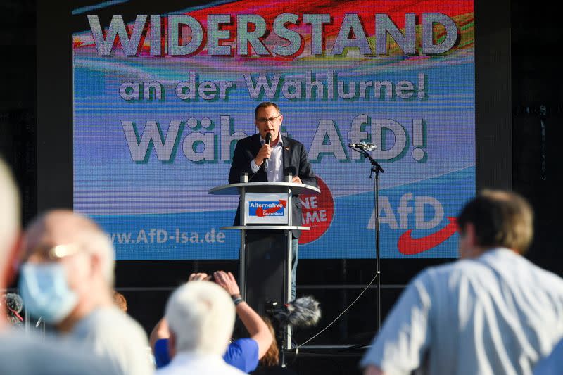 Final election campaign rally of far-right Alternative for Germany (AfD) party in Magdeburg