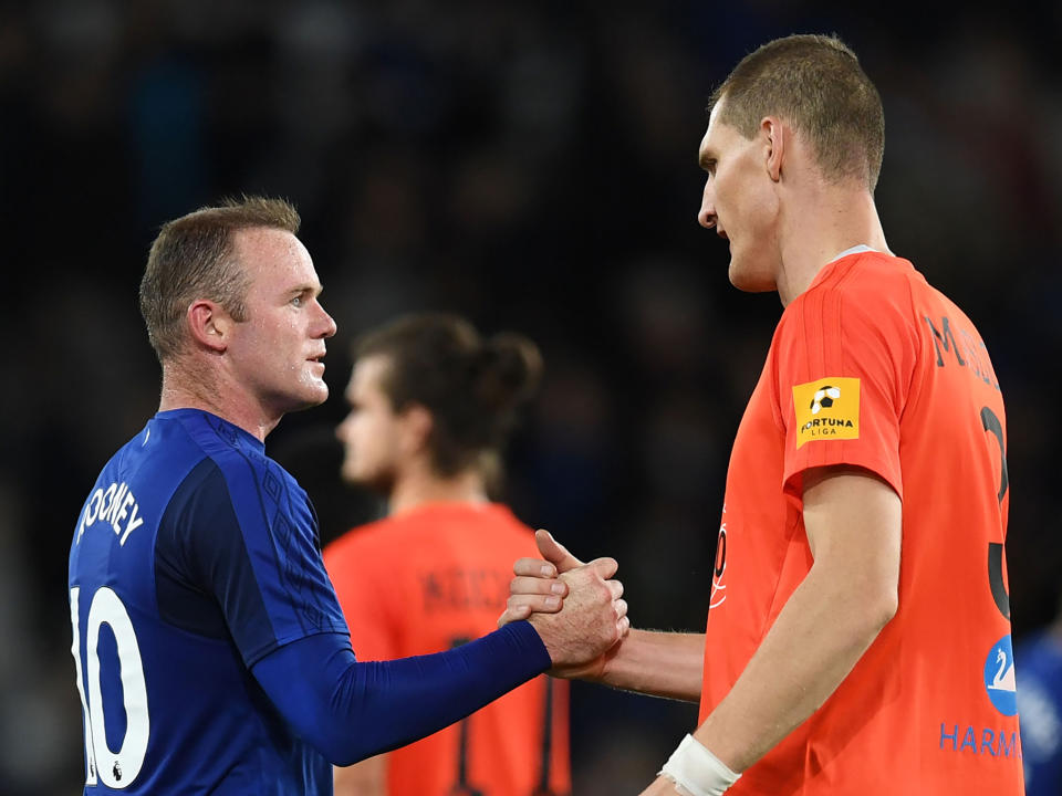 Wayne Rooney's first game back at Everton ended in a narrow victory: Getty