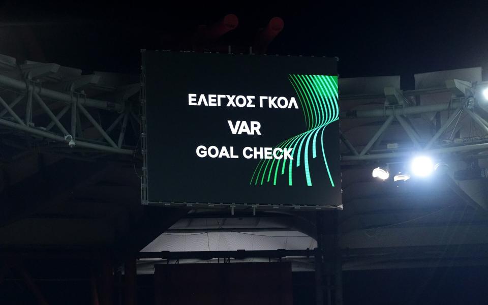 VAR check for a possible goal