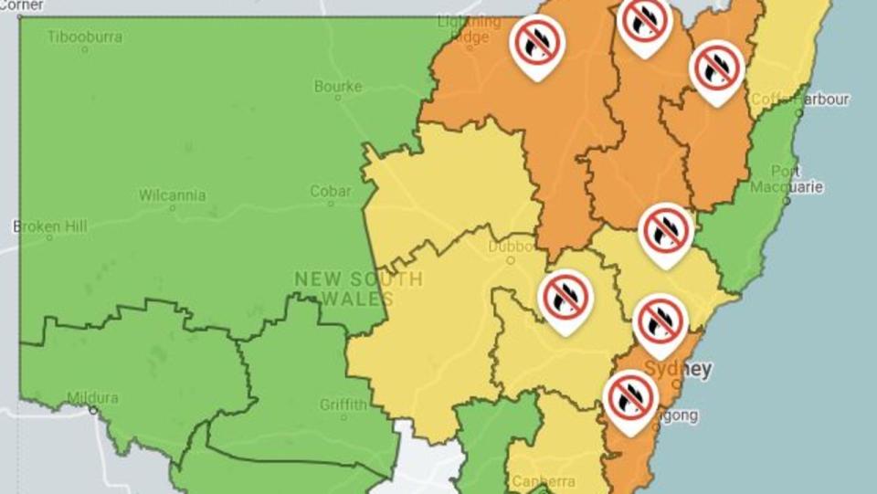 Total fire bans and extreme fire danger. Picture NSW RFS.JPG